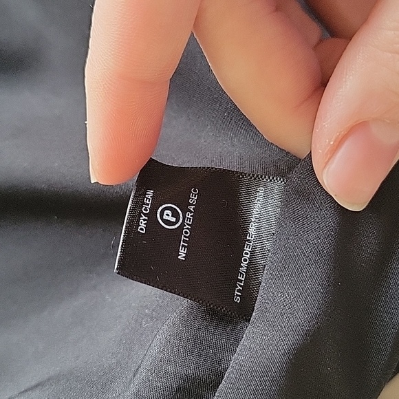 Silk Shift Dress with Collar Details - Picture 8 of 9